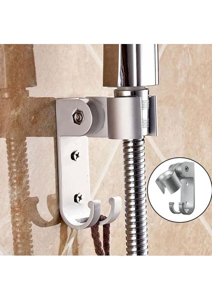 Duş Başlığı Sabitleme Braketi Duvara Monte Banyo Aksesuarları Kafa Tutucu Ayarlanabilir Döndürülebilir Hafif Alüminyum