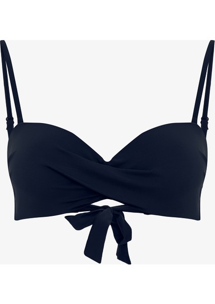 Straplez Cup Siyah Bikini Üstü