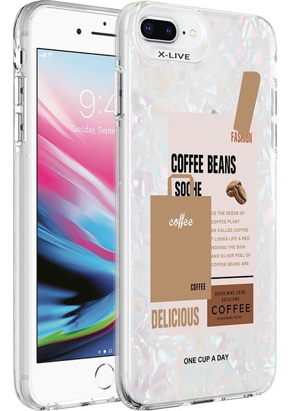 Apple iPhone 7 Plus Kılıf Mermer Desenli Marbello KAPAK-KAHVERENGI-8680436704912-TDOM90880