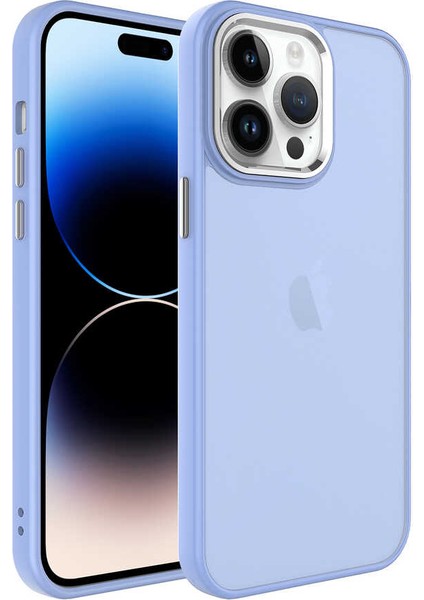 Apple iPhone 14 Pro Uyumlu Buzlu Sert Pc May KAPAK-LILA-8680436636305-TA82061-TDOM
