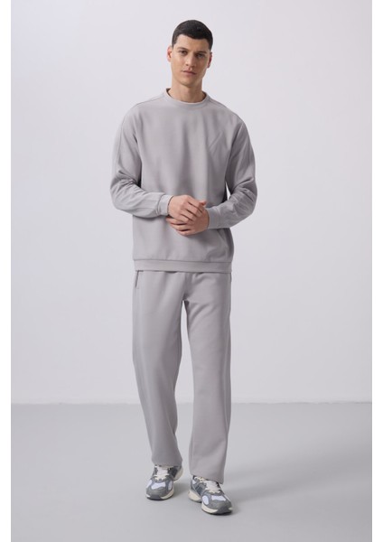 Taş Yüzeyi Dokulu Oversize Erkek Eşofman Takım - 85275