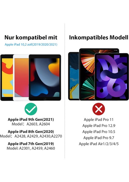 Nillkin Klavyeli iPad Kılıfı,9./8./7.nesil 10,2 Inç Trackpad Konnektör 2019/2020/2021KABLOSUZ Qwerty
