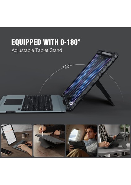 Nillkin iPad 10.nesil 2022KLAVYELI Kılıf 10,9inç Kalemtutucu,sürgülükamera Touchpad 10.nesil Uyumlu
