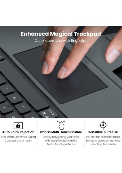 Nillkin iPad 10.nesil 2022KLAVYELI Kılıf 10,9inç Kalemtutucu,sürgülükamera Touchpad 10.nesil Uyumlu