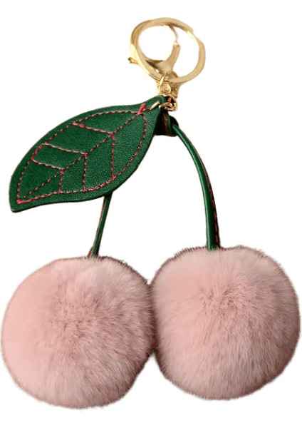 Yeni Su Samuru Tavşan Saç Kiraz Çok Renkli Araba Anahtarlık Kolye Sevimli Ponpon Bebek Bebek Çanta Çanta Kadınlar Için Asılı Anahtar Zincirleri Hediye Renk: 015 / Boyut: 6 cm (Yurt Dışından)
