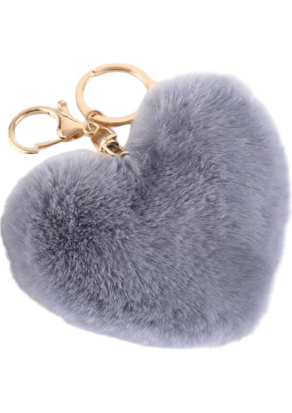 Kadınlar Için Büyük Kalp Ponpon Anahtarlık Gökkuşağı Peluş Top Anahtarlık Araba Çantası Kolye Moda Takı Kabarık Aşk Ponponlar Anahtarlık (Yurt Dışından)