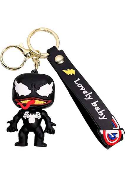 Mınıso Sevimli Anime Venom Bebek Anahtarlık Guardian Anahtarlık Araba Anahtar Dekorasyon Erkekler ve Kadınlar Sırt Çantası Asılı Parti Festivali Hediye (Yurt Dışından)