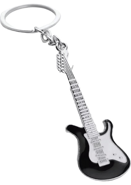 Punk Tarzı Mikrofon Gitar Şekli Anahtarlık Kadınlar Erkekler Için Müzik Aşığı Y2K Aksesuarları Araba Anahtarları Için Sıradışı Metal Anahtarlık Renk: U / Boyut: 8 cm (Yurt Dışından)