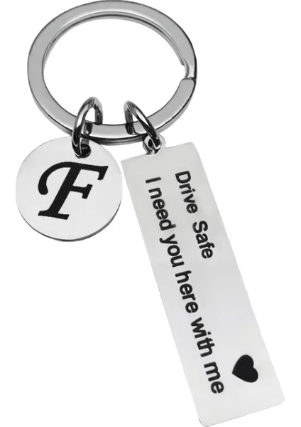 Drive Safe Anahtarlıklar A-Z Baş Harfler Erkekler Kadınlar Paslanmaz Çelik Anahtarlık Doğum Günü Chritsmas Babalar Günü Hediyeleri Takı (Yurt Dışından)