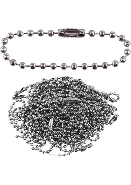 10-100PCS / Lot 10CM Demir Renkli Top Boncuk Zinciri Anahtarlık Anahtarlık Bebekler Etiket El Etiketi Bağlayıcı Dıy Takı Yapımı Uyuyorrenk: Gümüş / Boyut: 100 Adet (Yurt Dışından)