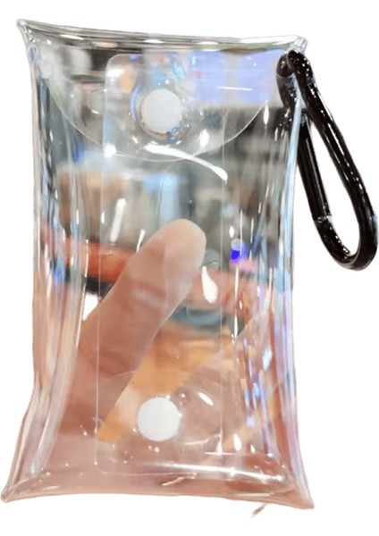 Küçük Şeffaf Anahtarlık Sikke Çanta Pvc Şeffaf Mini Kadın Anahtar Ruj Kulaklık Anime Bebek Ekran Saklama Torbaları Cüzdan Kılıfı (Yurt Dışından)