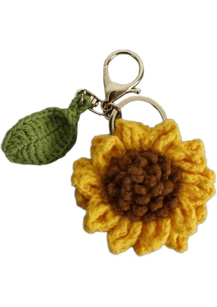Zarif El Dokuması Gül Kolye Dokuma Yaratıcı Yün Tığ Ayçiçeği Anahtarlık Çanta Aksesuarları Cep Telefonu Hediye Charmrenk:ayçiçeği Kolye (Yurt Dışından)