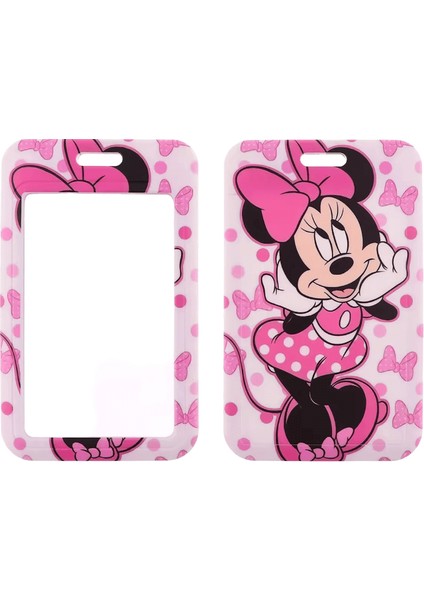 Potdemiel Disney Minnie Mouse Anahtarlık Anahtarlar Için Kimlik Rozetlik Kredi Kartı Boyun Askısı Anahtarlık Lariat Telefon Askısı Takı (Yurt Dışından)