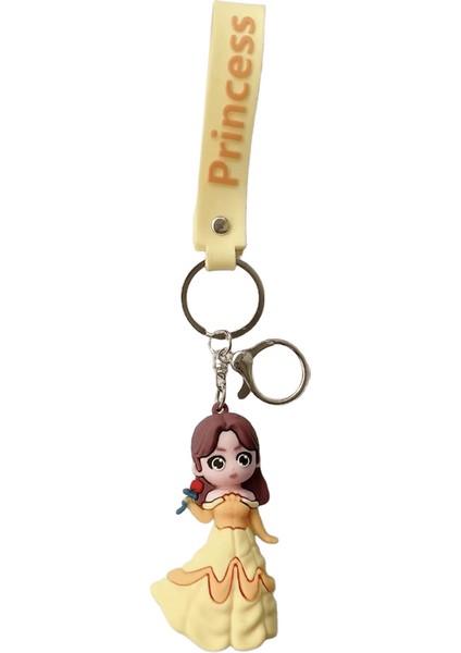 Disney Güzel ve Çirkin Prenses Belle Güzel Anahtarlık Çanta Araba Anahtarlık Yüzük Tutucu Charms Kadınlar Için Hediye Erkekler Hayranları ANAHTARLIKLARRENK:QKC0226 (Yurt Dışından)
