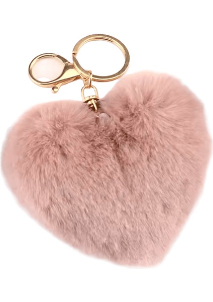 Gökkuşağı Peluş Top Anahtarlık Büyük Kalp Ponpon Anahtarlık Kadınlar Için Araba Çantası Kolye Moda Takı Kabarık Aşk Ponponlar Anahtarlık (Yurt Dışından)