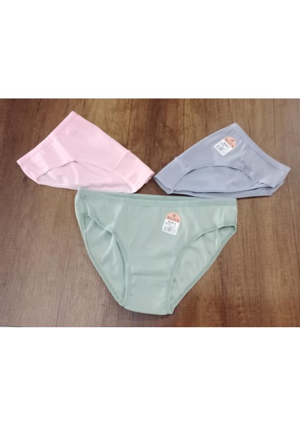 5026 Bayan Raporlu Ribana Bikini 3'lü Pembe, Lila, Yeşil fiyatları
