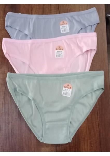 5026 Bayan Raporlu Ribana Bikini 3'lü Pembe, Lila, Yeşil indirimleri