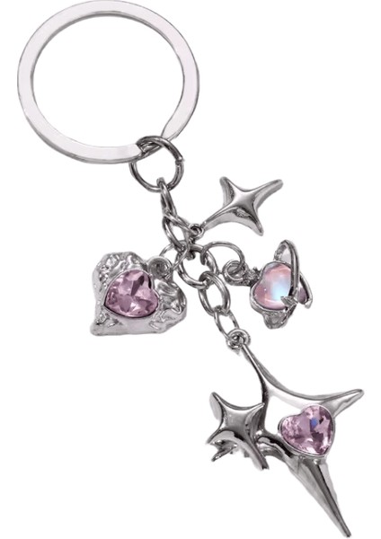 Y2K Kalp Yıldız Kelebek Çiçek Emaye Anahtarlık Klasik Aşk Uçan Böcek Anahtarlık Kadınlar Erkekler Için Iyi Hediye El Yapımı Takı Seti (Yurt Dışından)