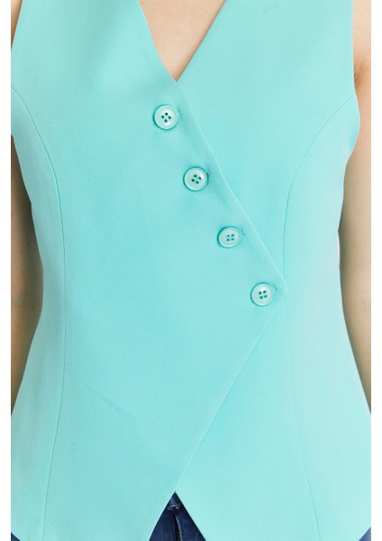 Kadın Regular V Yaka Düğmeli Yelek fırsatları