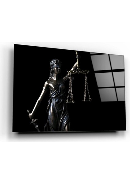 - Themis Heykeli Cam Tablo