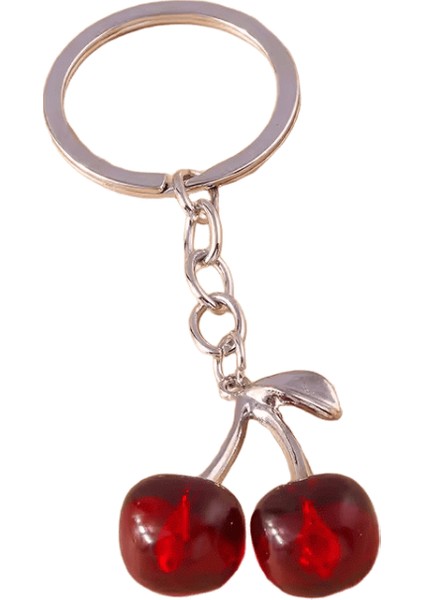 Sevimli Kristal Kiraz Anahtarlık Simüle Meyve Anahtarlık Kolye Kadınlar Için Kızlar Çanta Aksesuarları Dıy Anahtarlık Takı Hediye (Yurt Dışından)