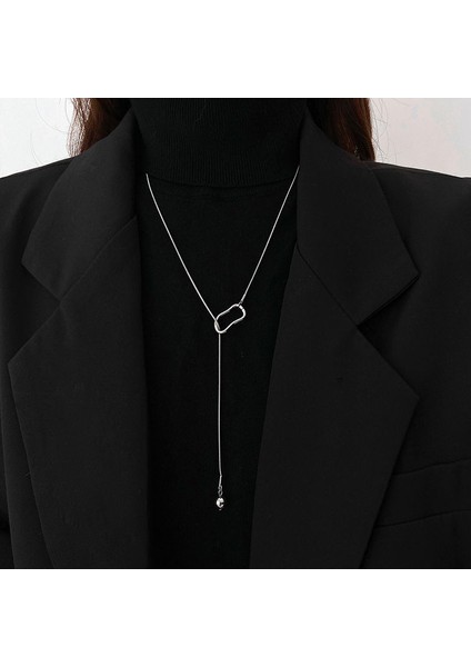 Minimalist Tasarım Kazak Kolye Kadın Haute Couture Giyim Aksesuarları Kolye (Yurt Dışından)