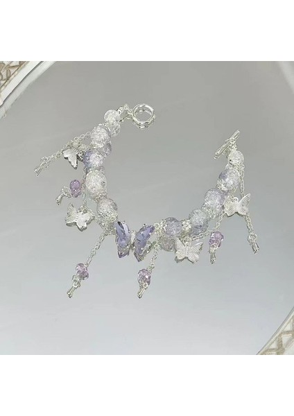 Akuamarin Bileklik Yuvarlak Boncuklar Yüzlerce Son Derece Renkli Bileklik (Yurt Dışından)