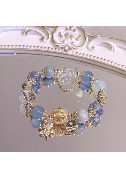 Akuamarin Bileklik Yuvarlak Boncuklar Yüzlerce Son Derece Renkli Bileklik (Yurt Dışından)