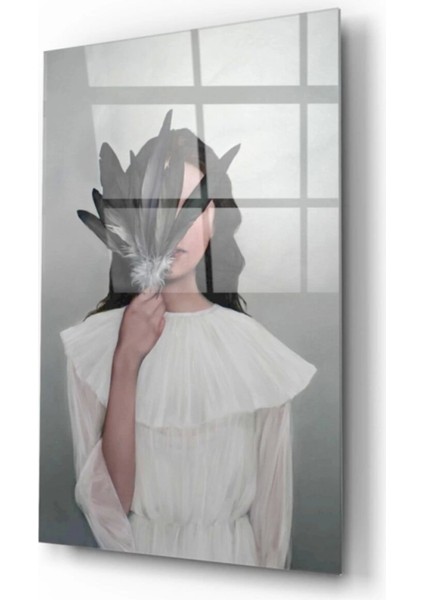 - Kadın ve Kuş Tüyü Cam Tablo fiyatları