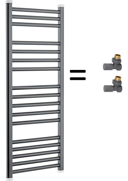 60X70 Antrasit Havlupan Radyatör+Vana