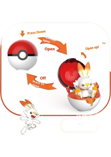 Pokémon Dönüşüm Topu Bebek Oyuncakları El Yapımı Evcil Hayvan Minyatürleri Bebekler (Yurt Dışından)