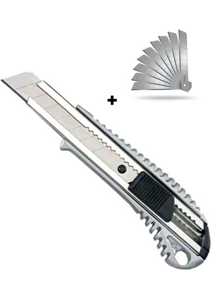 Metal Maket Bıçağı 10 Adet Bıçak Yedeği