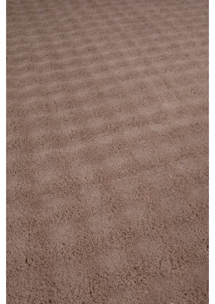 Bubble Oval Yumuşak Peluş Kaymaz Salon Oturma Odası Balkon Halısı Yolluk Vizon