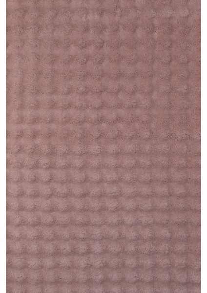 Bubble Oval Yumuşak Peluş Kaymaz Salon Oturma Odası Balkon Halısı Yolluk Pembe