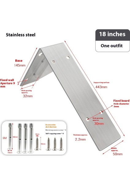 Kalınlaştırılmış Üçgen Braket Duvar Braketi Sabit Braket Laminat Braket (Yurt Dışından)