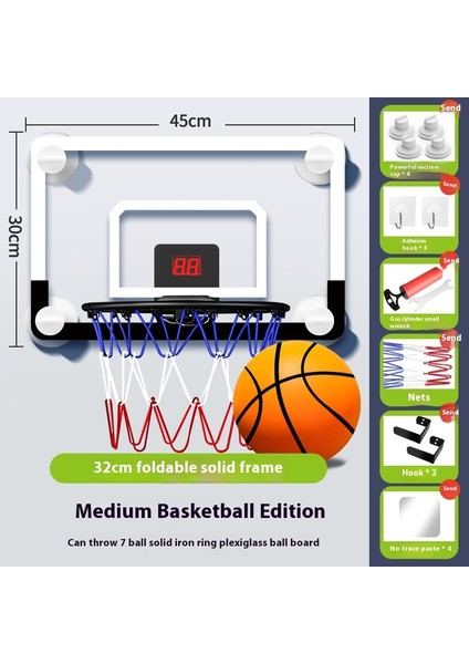 Katlanabilir Puanlama Basketbol Potası, Yumruksuz Duvara Monte Atış Basketbol Standı (Yurt Dışından)