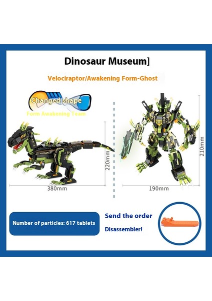 Dinozor Modeli Yapı Taşları Montajlı Oyuncaklar (Yurt Dışından)