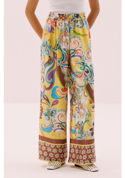 Beli Lastikli Geniş Paça Saten Pantolon Standart Renk Y2512063_089 modelleri