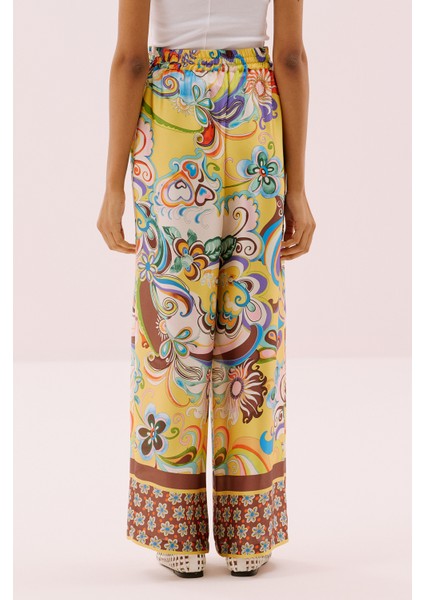 Beli Lastikli Geniş Paça Saten Pantolon Standart Renk Y2512063_089 fırsatları