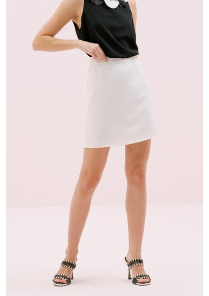 Krep Mini Etek Beyaz Y2515045_002 modelleri
