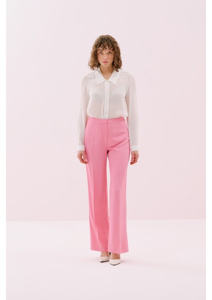 Geniş Paça Krep Pantolon Pembe Y2512024_038