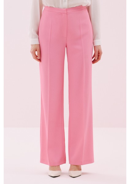 Geniş Paça Krep Pantolon Pembe Y2512024_038 modelleri