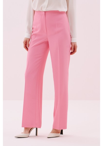 Geniş Paça Krep Pantolon Pembe Y2512024_038 fırsatları