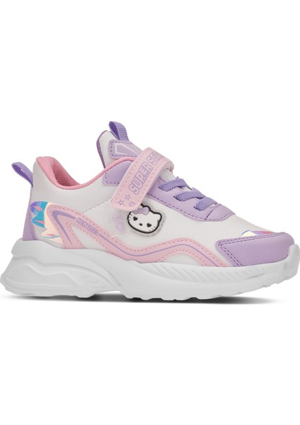 Günlük Kız Çocuk Sneaker Lastik Bağcıklı Hologram Cırtlı Hafif Hello Kitty Ayakkabı 1907