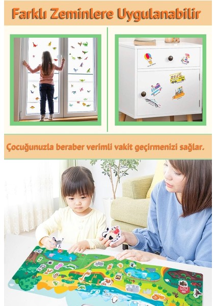 Çocuklar Için Yeniden Kullanılabilir Çıkartma Kitabı–ingilizce 3+ Yaş Eğitici Etkinlik Kitapları indirimleri