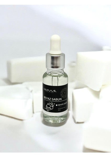 Beyaz Sabun Esans Buhurdanlık Difüzör Parfüm Esansı Doğal Uçucu Yağ 20 ml