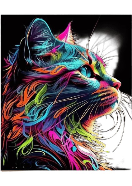 1 Adet Yetişkin Canlılık Kedi Dijital Yağlı Boya, Dıy Tuval Boyama Seti, 16X20 Çerçevesizrenk: Açık Gri / Boyut (Cm): 40X50CM (Yurt Dışından)