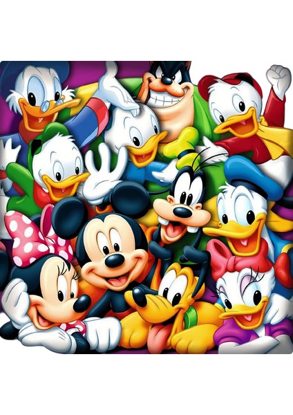 Disney Dıy Sayılarla Boyama Karikatür Donald Duck Diy Hobi Tuval Üzerine Çizim Mickey Minnie Ev Için Sevimli Duvar Dekorasyonu Renk: DSN-211-ZD / Boyut (Cm): 30X30CM Çerçeve Yok (Yurt Dışından)
