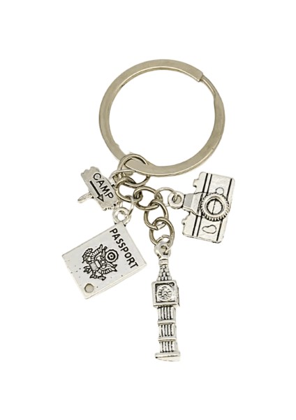 1 Adet Mini Pasaport Uçak Eyfel Kulesi Charm Anahtarlık Metal Alaşım Seyahat Anahtarlık Cüzdan Sırt Çantası Araba Charm AKSESUARLARIRENK:ER541 (Yurt Dışından)