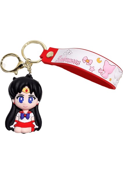 Anime Sailor Moon Anahtarlık Sevimli Figür Bebek Çift Çanta Kolye Anahtarlık Araba Anahtarlık Aksesuarları Oyuncak Hediye Erkekler Kadınlar Arkadaşlar Için Renk:2 (Yurt Dışından)